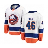 New York Islanders #46 Bode Wilde Fanatics Branded White Away Breakaway NHL Jersey