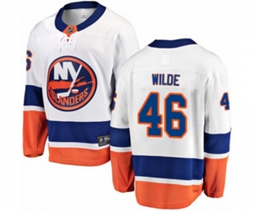 New York Islanders #46 Bode Wilde Fanatics Branded White Away Breakaway NHL Jersey