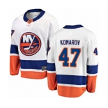 New York Islanders #47 Leo Komarov Fanatics Branded White Away Breakaway NHL Jersey