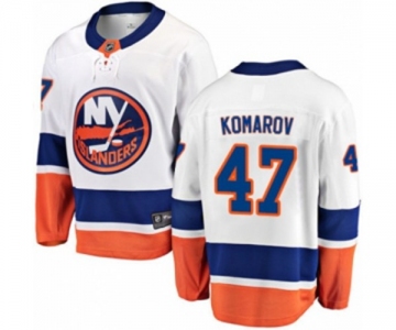 New York Islanders #47 Leo Komarov Fanatics Branded White Away Breakaway NHL Jersey