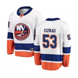 New York Islanders #53 Casey Cizikas Fanatics Branded White Away Breakaway NHL Jersey