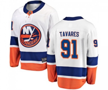 New York Islanders #91 John Tavares Fanatics Branded White Away Breakaway NHL Jersey