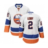 Reebok New York Islanders #2 Nick Leddy Authentic White Away NHL Jersey