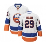 Reebok New York Islanders #29 Brock Nelson Authentic White Away NHL Jersey