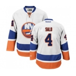 Reebok New York Islanders #4 Robin Salo Authentic White Away NHL Jersey