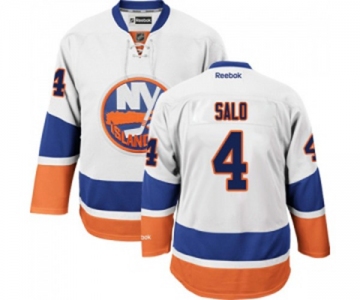 Reebok New York Islanders #4 Robin Salo Authentic White Away NHL Jersey