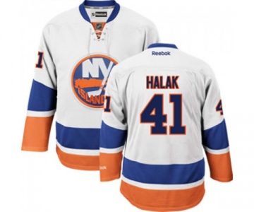 Reebok New York Islanders #41 Jaroslav Halak Authentic White Away NHL Jersey