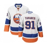 Reebok New York Islanders #91 John Tavares Authentic White Away NHL Jersey