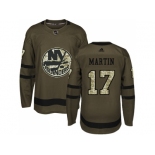 didas New York Islanders #17 Matt Martin Green Salute to Service Stitched NHL Jersey