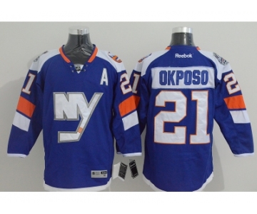 nhl jerseys new york Islanders #21 okposo blue