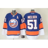 nhl jerseys new york Islanders #51 nielsen blue[patch A]