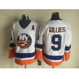 nhl jerseys new york Islanders #9 gillies white[patch A]