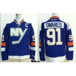 nhl jerseys new york Islanders #91 tavares blue[2014 new stadium][patch C]