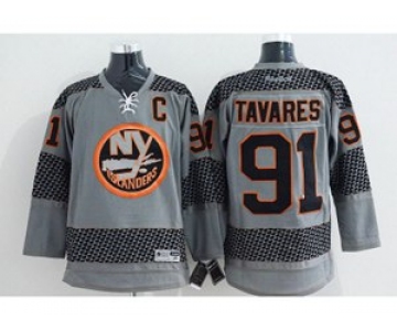 nhl jerseys new york Islanders #91 tavares grey[patch C]