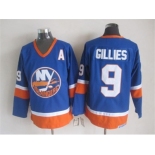 nhl jerseys new york islanders #9 gillies blue[patch A]