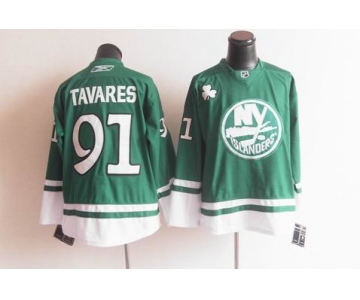 nhl jerseys new york islanders #91 john tavares green