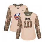 Women Adidas New York Islanders #10 Alan Quine Authentic Camo Veterans Day Practice NHL Jersey