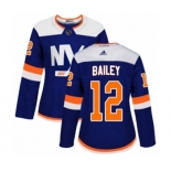 Women Adidas New York Islanders #12 Josh Bailey Authentic Blue Alternate NHL Jersey