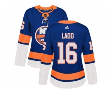 Women Adidas New York Islanders #16 Andrew Ladd Royal Blue Home Authentic Stitched NHL Jersey