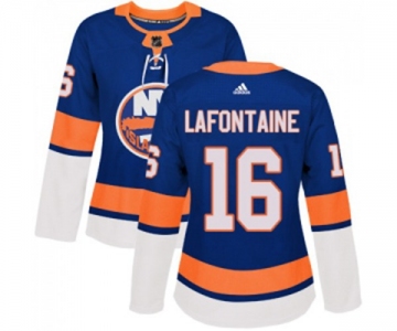 Women Adidas New York Islanders #16 Pat LaFontaine Premier Royal Blue Home NHL Jersey