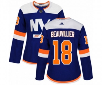 Women Adidas New York Islanders #18 Anthony Beauvillier Authentic Blue Alternate NHL Jersey