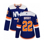 Women Adidas New York Islanders #22 Mike Bossy Authentic Blue Alternate NHL Jersey