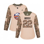 Women Adidas New York Islanders #22 Mike Bossy Authentic Camo Veterans Day Practice NHL Jersey