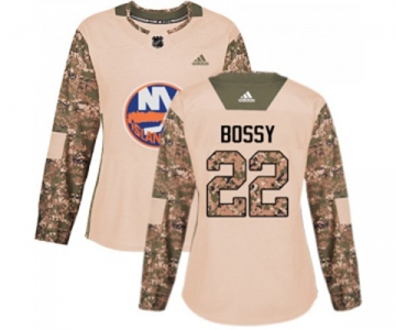 Women Adidas New York Islanders #22 Mike Bossy Authentic Camo Veterans Day Practice NHL Jersey