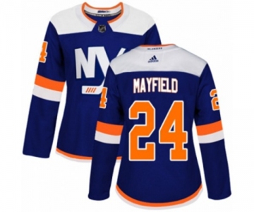 Women Adidas New York Islanders #24 Scott Mayfield Authentic Blue Alternate NHL Jersey