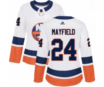 Women Adidas New York Islanders #24 Scott Mayfield Authentic White Away NHL Jersey