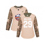 Women Adidas New York Islanders #29 Brock Nelson Camo Authentic 2017 Veterans Day Stitched NHL Jersey