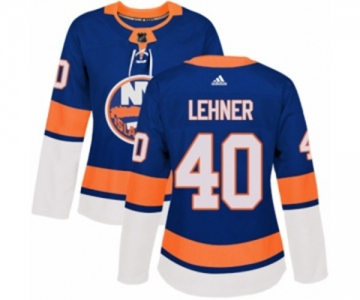 Women Adidas New York Islanders #40 Robin Lehner Authentic Royal Blue Home NHL Jersey