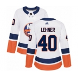 Women Adidas New York Islanders #40 Robin Lehner Authentic White Away NHL Jersey