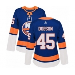 Women Adidas New York Islanders #45 Noah Dobson Authentic Royal Blue Home NHL Jersey