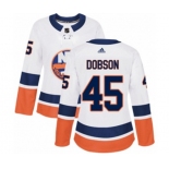 Women Adidas New York Islanders #45 Noah Dobson Authentic White Away NHL Jersey