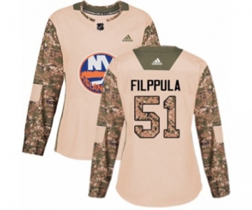 Women Adidas New York Islanders #51 Valtteri Filppula Authentic Camo Veterans Day Practice NHL Jersey