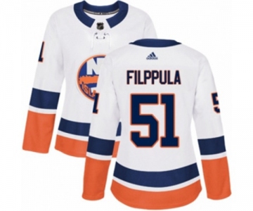 Women Adidas New York Islanders #51 Valtteri Filppula Authentic White Away NHL Jersey