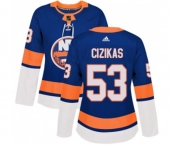 Women Adidas New York Islanders #53 Casey Cizikas Authentic Royal Blue Home NHL Jersey