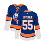 Women Adidas New York Islanders #55 Johnny Boychuk Premier Royal Blue Home NHL Jersey