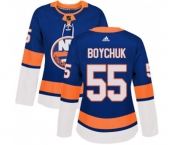 Women Adidas New York Islanders #55 Johnny Boychuk Premier Royal Blue Home NHL Jersey