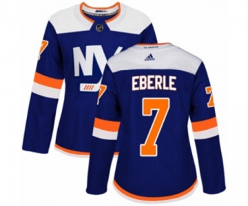 Women Adidas New York Islanders #7 Jordan Eberle Authentic Blue Alternate NHL Jersey