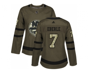 Women Adidas New York Islanders #7 Jordan Eberle Green Salute to Service Stitched NHL Jersey