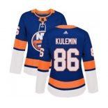 Women Adidas New York Islanders #86 Nikolay Kulemin Authentic Royal Blue Home NHL Jersey