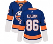 Women Adidas New York Islanders #86 Nikolay Kulemin Authentic Royal Blue Home NHL Jersey