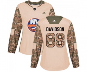 Women Adidas New York Islanders #88 Brandon Davidson Authentic Camo Veterans Day Practice NHL Jersey