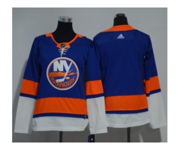 Women Adidas New York Islanders Blank Royal Blue Home Authentic Stitched NHL Jersey