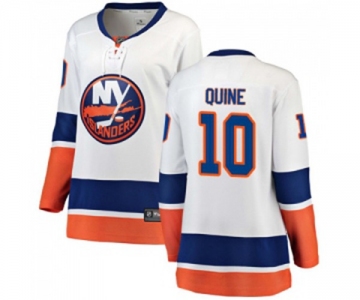 Women New York Islanders #10 Alan Quine Fanatics Branded White Away Breakaway NHL Jersey