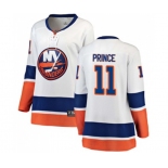 Women New York Islanders #11 Shane Prince Fanatics Branded White Away Breakaway NHL Jersey