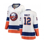 Women New York Islanders #12 Josh Bailey Fanatics Branded White Away Breakaway NHL Jersey