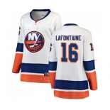 Women New York Islanders #16 Pat LaFontaine Fanatics Branded White Away Breakaway NHL Jersey